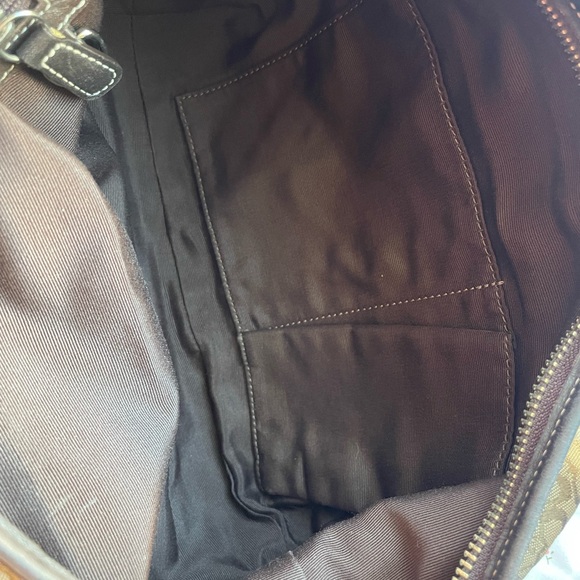 SOLD Y2k Coach Brown Signature Hobo Bag - Picture 5 of 6